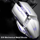 S30 Gaming Mouse Wired w/4 Color LED Backlight Mechanical Computer Mice for PC