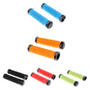 1 Pair MTB Bike Lock-on Fixed Gear Grips Soft Handlebar Grips Cover Black