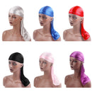 6pcs Trendy Color Du-Rag Wave Cap Durag Headwrap with Long Wide Strap