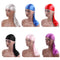 6pcs Trendy Color Du-Rag Wave Cap Durag Headwrap with Long Wide Strap