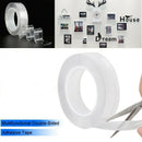 Reusable Gel Tape Double-sided Adhesive Tapes Invisible No-Damage Clear Washable