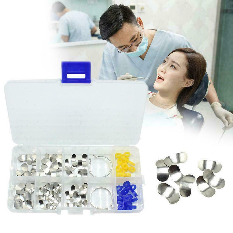 100 Pcs Dental Matrix Sectional Contoured Metal Matrices lmws 35um New No.1 W1Z7