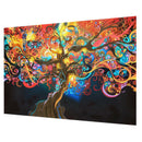 Silk Cloth Poster Psychedelic Tree Abstract Art for Home Wall Decor 50*33cm Gift