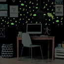 3pcs/set Luminous Moon Girl Wall Stickers Waterproof Room Decals (HZY018-B) A
