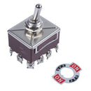 AC 380V 10A ON/OFF/ON 3 Positions 12 Pin Latching Toggle Switch 4PDT H9H4