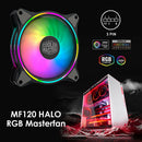 Cooler Master MF120 12cm DC 12V ARGB 4-Pin PWM Quiet Fan for Computer Case
