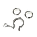 38mm 1.5" OD SS304 Sanitary Pipe Weld Ferrule + Tri Clamp + PTFE Gasket Set New