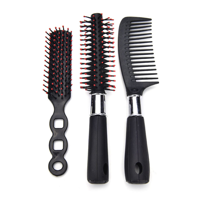 3pcs Hair Brush Massage Therapy Hair Comb Hair Care Anti Scald Detangling JR