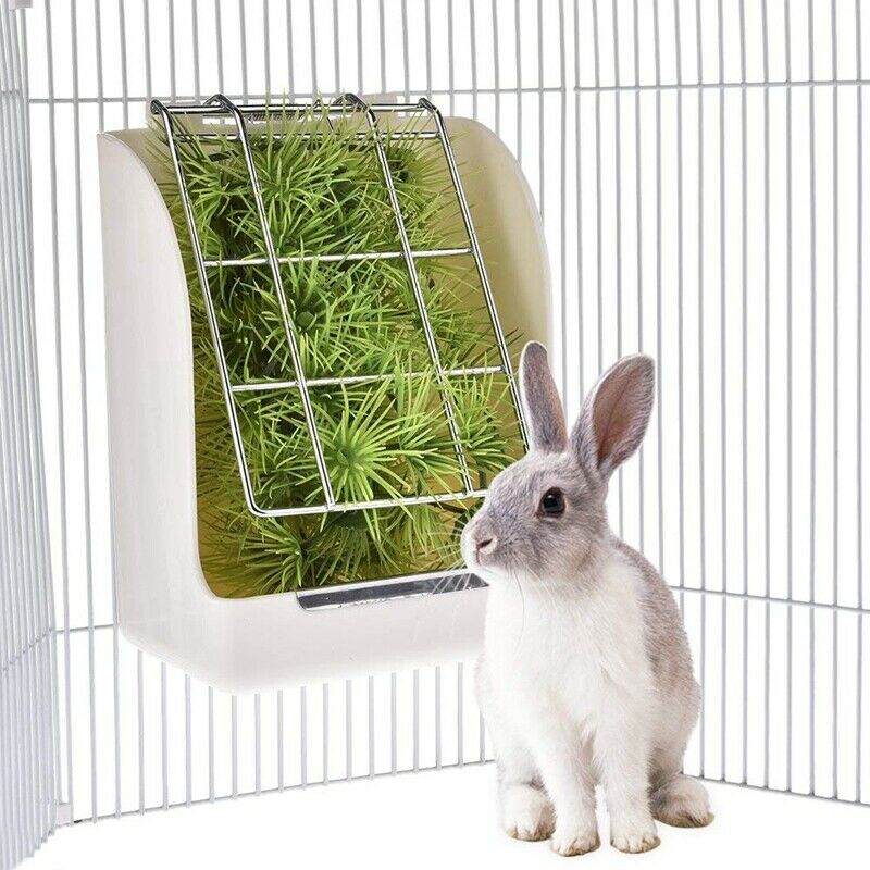 Rabbit Grass Frame Hay Feeder Manger Rack For Rabbit Guinea Pig Chinchilla  H6J5