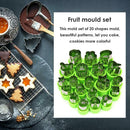 20pcs Set Biscuit Mould Stainless Steel Cookie DIY Baking Tool Home Kitchen