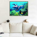 Dolphin Family 5D Diamond Painting Embroidery Craft Cross Stitch DIY Decor