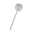 2pcs Stainless Steel Shaft White Drum Pedal Felt Bass Drum Beater Mallet