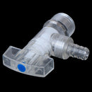 1pcs Transparent Plastic Faucet 4-Divided Triangle Valve Pagoda Head Water T JR