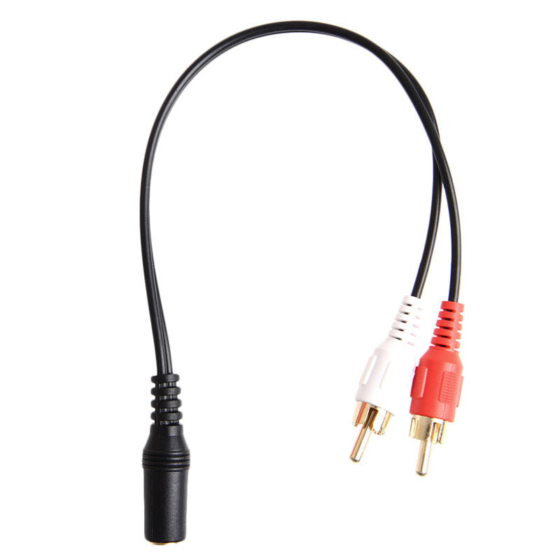 3.5mm AUX Male to 2 RCA Female Splitter Cable Stereo Audio AV Adapter Cord 1Pc