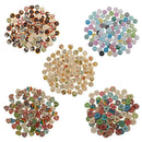 100pcs 15mm Wood Round Spotty Checked Design Buttons for Sewing Scrapbooking