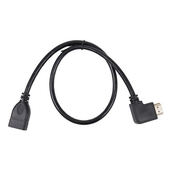 Hdmi Female To Male Left Angle Extension Cable Tv Lead 2.0 High Speed Ether V7O3
