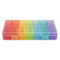 28 Grid 7 Days Pill Box Case Weekly Medicine Organizer Travel Tablet Storage Box