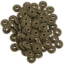 70 Bronze Tone Saucer Spacer Beads 8x4mm I2K8