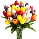 30Pcs Multicolored 14 Inch Silk Artificial Tulips Flowers for Party Home De