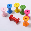 20pcs DIY Handmade Collection Wooden Spools Colorful Bobbins Sewing Crafts