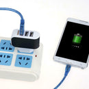 3USB EU Plug LED Mobile Phone Charger Multi-Head Travel Charger(2A)(Black)