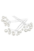 Fashion Wedding Bridal Bridesmaid Pearls Hair Pins Clips Comb (White) R7R2