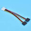 Molex to 2 SATA Dual Power Y Splitter Adaptor Cable Lead 2 Way 4 Pin -15 Pin Hj