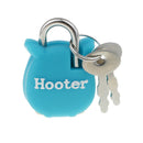Blue Owl Cartoon Padlock Security Lock -Key Kid Gift Travel Lock Bag Lock