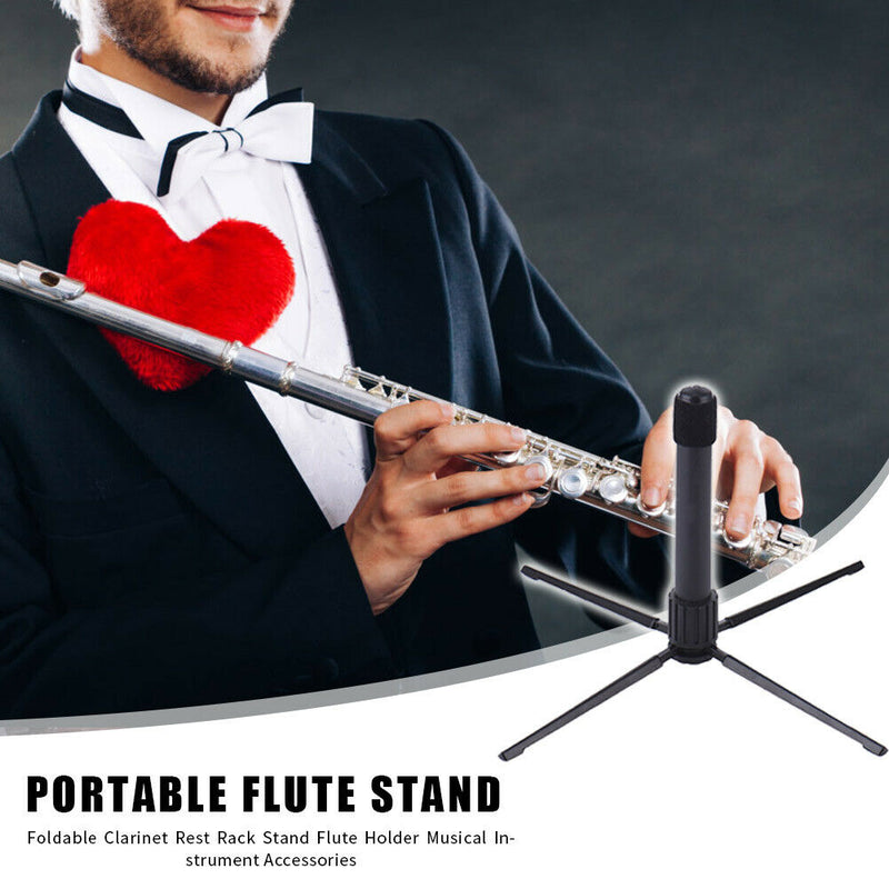 Flute Stand Portable Foldable Clarinet Rest Rack Holder Musical Instrument Parts