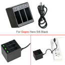 For Gopro Hero 6 5 Black Action Camera 3-Channel Battery Charger USB Charging