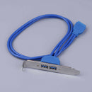 2 ports USB 3.0 Back Panel Expansion Bracket to 20-Pin Header Cable Motherboard_