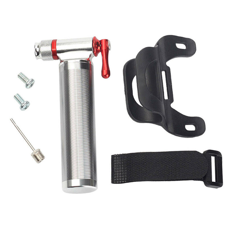 Mini Portable Bike Pump CO2 Tire Inflator - Fits Presta and Schrader - Quick,