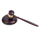 Wood Gavel & Sound Round Block Set for Lawyer & Judge and Knocker
