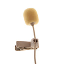 3.5mm Jack Plug Mini Clip On Microphone Mic With Tie Collar Shirt Clip Beige