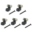 Set Of 10 Electric Guitar Roller String Trees Retainer With Screws Black