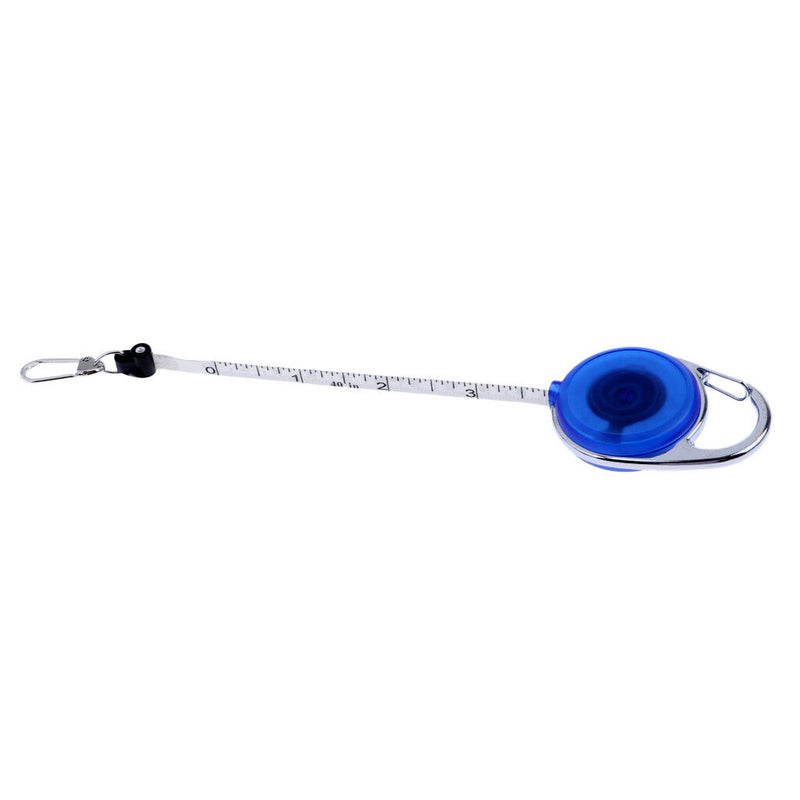 2 in 1 Fishing Zinger Tape Measure Tool Retractor Keychain Fly Fishing Tools