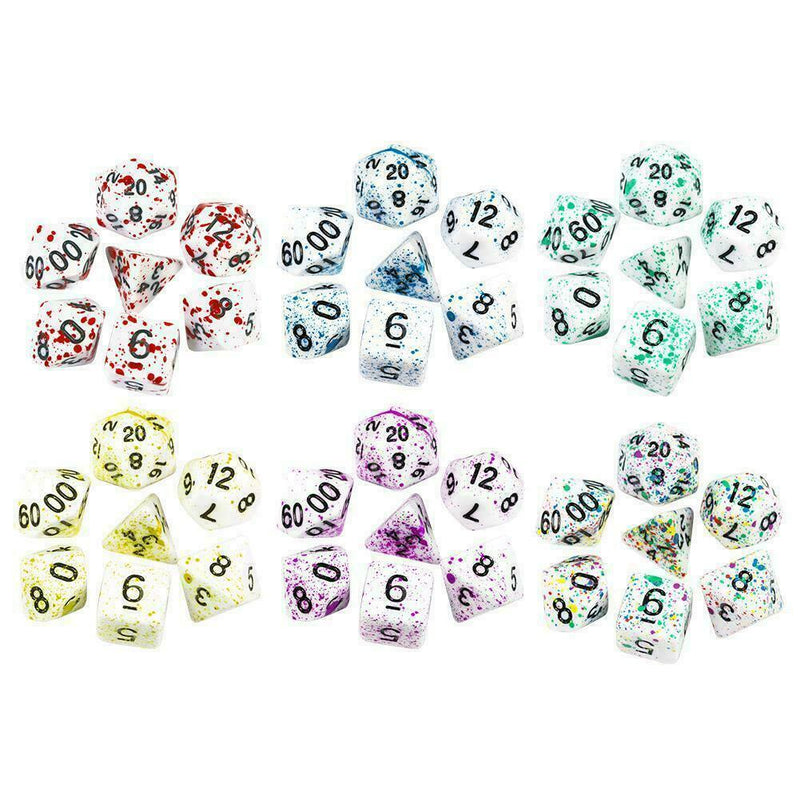 7PCS Bloody Polyhedral Dices Die For Dungeons&Dragons Games DND Board MTG G4Y8