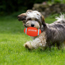 Pet Soft Latex Squeak Sound Molar Ball Dog Interactive Chew Toys (Rugby) A