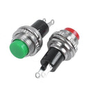 5 x 9.5mm Momentary 1 NO Red Green Cap Push Button Switch AC 250V/1.5A