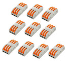 10pcs Mini Fast Wire Connectors Universal Compact Wiring Push-In Terminal Block