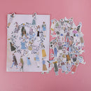 100Pcs/pack lovely girls stickers scrapbook DIY diary albums notebook dec M&E