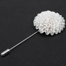 Mens Delicate flower Plug-in Suit brooch white L9Y7