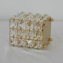 Crystal Makeup Brush Storage Bucket Eyebrow Pencil Comb Finishing Square Bo