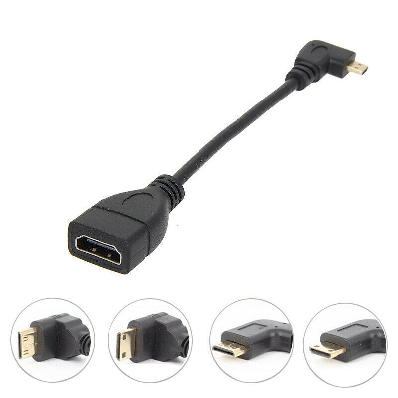 1080P Mini HDMI Type D Male to HDMI Type A Female Converter Adapter Cable 1 x