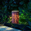Solar LED Simulation Wood Pile Lawn Light Waterproof Garden Yard Landscape Lamp
