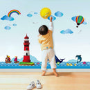 Ocean Underwater World Waterproof Self-Adhesive Wall Stickers DIY Decals