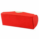 Button Floral Chinese Embroidery Lipstick Case + Mirror, Metal red