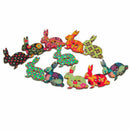 Rabbit Shape 2 Holes Wooden Buttons Pack of 50pcs