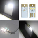 2Pcs Mini Portable USB LED Light Nice Pocket Card Lamp Mobile Power Camping Bulb
