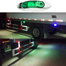 4Pc Green 3LED Side Marker Trailer Sealed Light Clearance Waterproof Lamp 12-24V